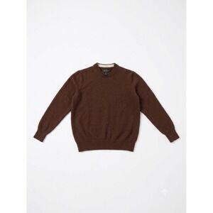 Christian Lacroix Sweater Youth Brown Sz M(Fits L)Merino Wool Crewneck Comfy